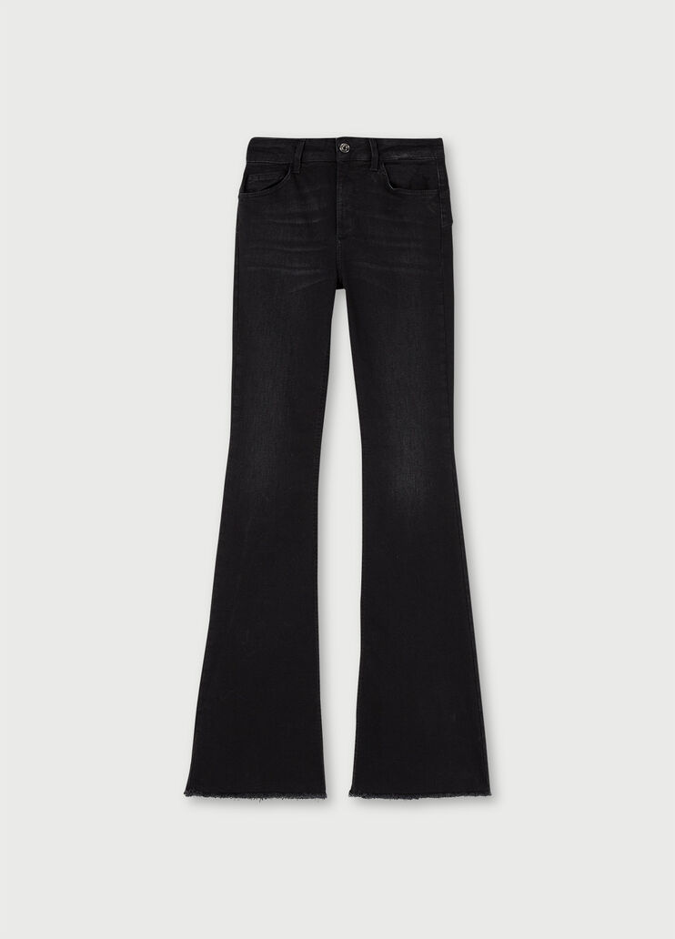 Vaqueros acampanados de talle alto Denim negro Liu Jo - large image number 4