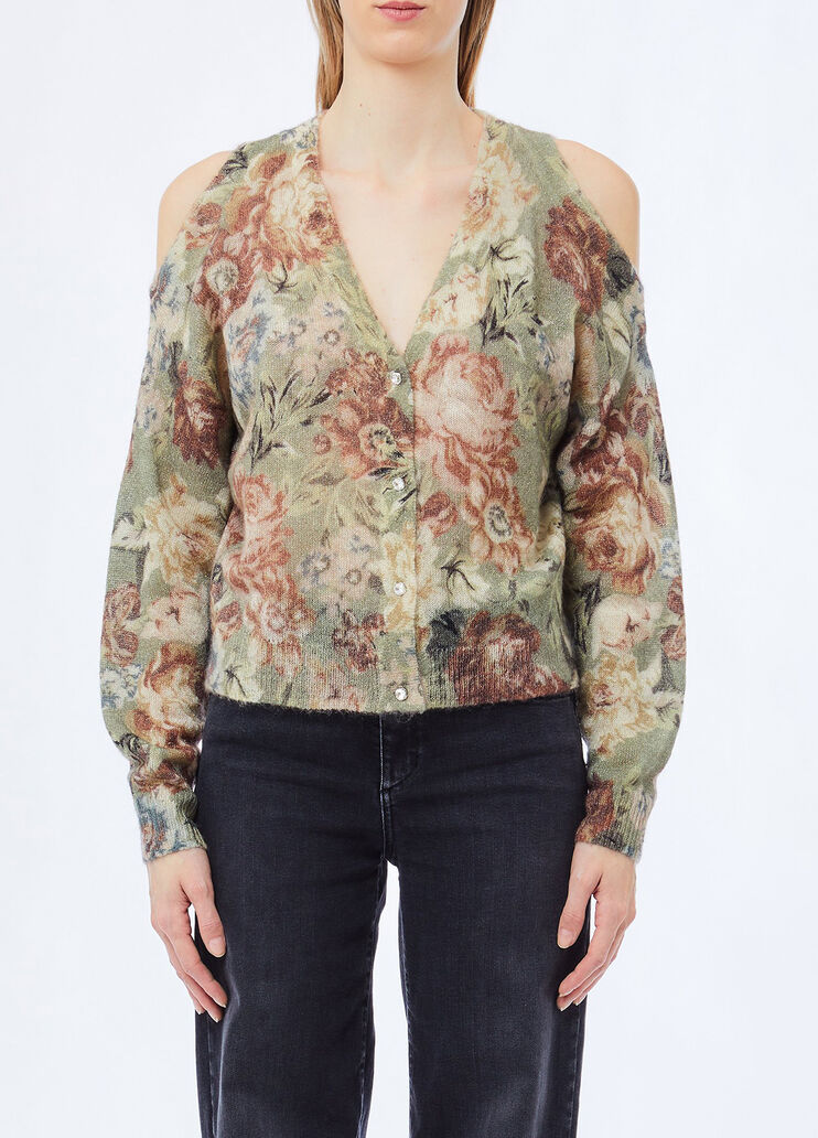 Cardigan aus Woll-Alpaka-Gemisch Sanderson-Print Liu Jo - medium