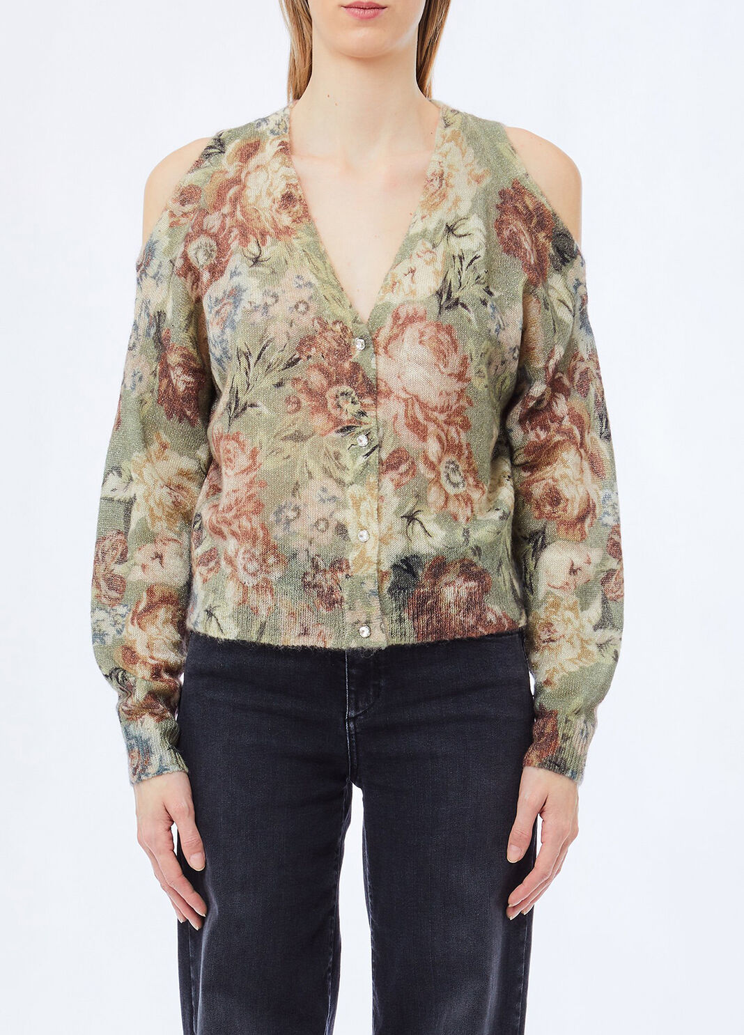 Cardigan aus Woll-Alpaka-Gemisch Sanderson-Print Liu Jo - large image number 0
