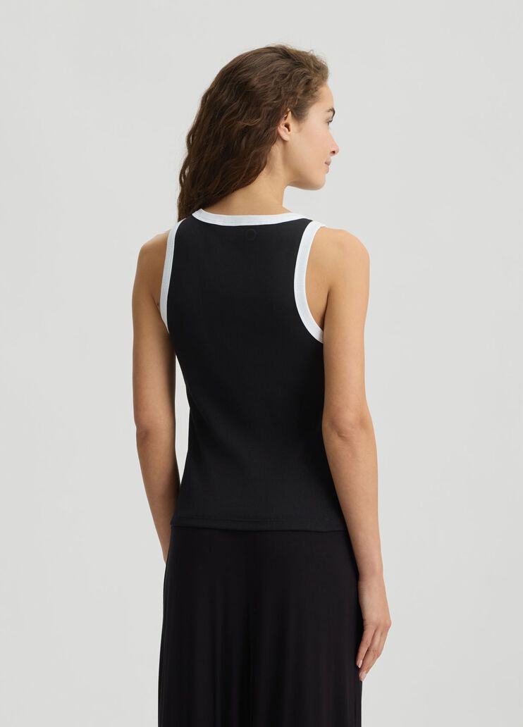 Ribbed top black Liu Jo - large image number 1 Ribbed top black Liu Jo - large image number 1