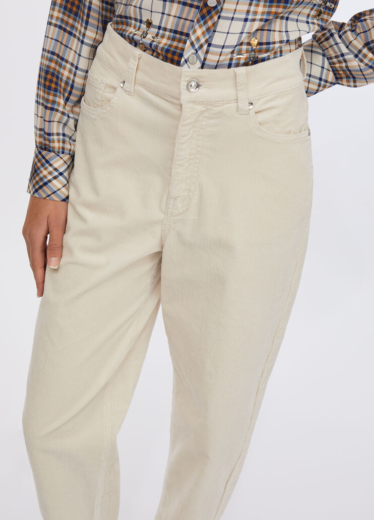 Velvet balloon trousers light beige Liu Jo - large image number 2