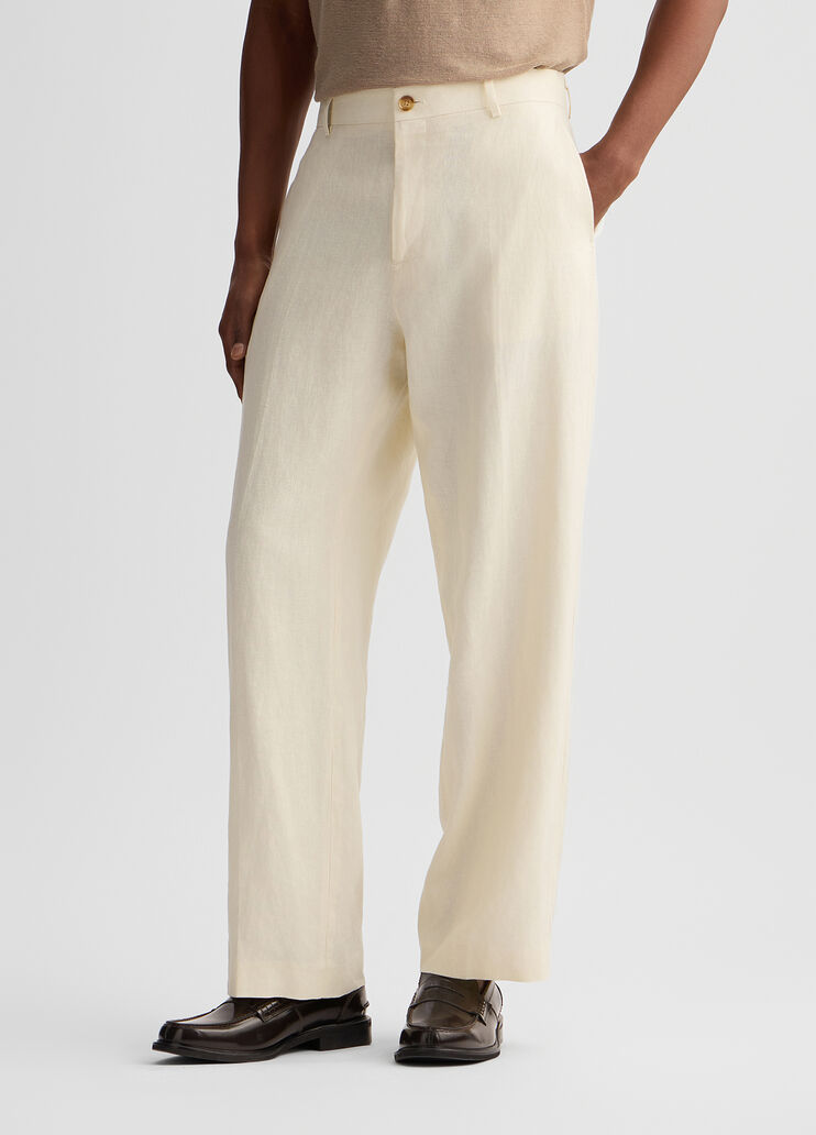 100% linen trousers tofu white Liu Jo - medium 100% linen trousers tofu white Liu Jo - medium