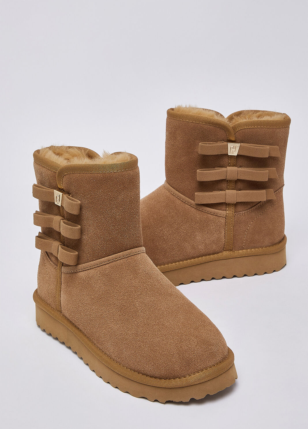 Stivaletti in suede con fiocchi cognac Liu Jo - large image number 6