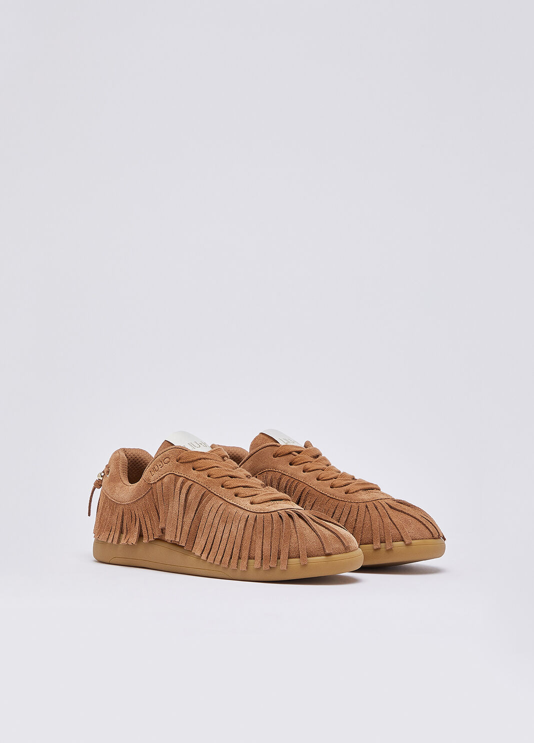 Suede Fringe Sneakers dark beige Liu Jo - large image number 1