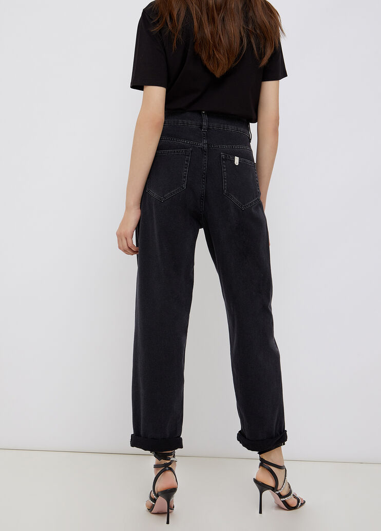 Boyfriend jeans with belt black Liu Jo - large image number 1