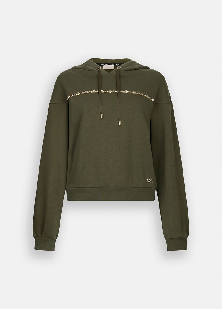Liu Jo Better hooded sweatshirt olive green Liu Jo - large image number 6