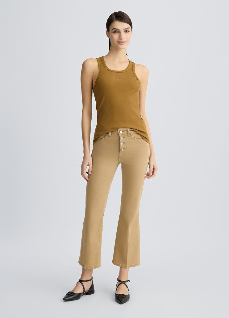 White high-rise bootcut trousers beige Liu Jo - medium White high-rise bootcut trousers beige Liu Jo - medium