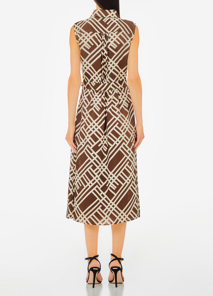 Printed twill shirt dress brown Liu Jo - medium Printed twill shirt dress brown Liu Jo - medium
