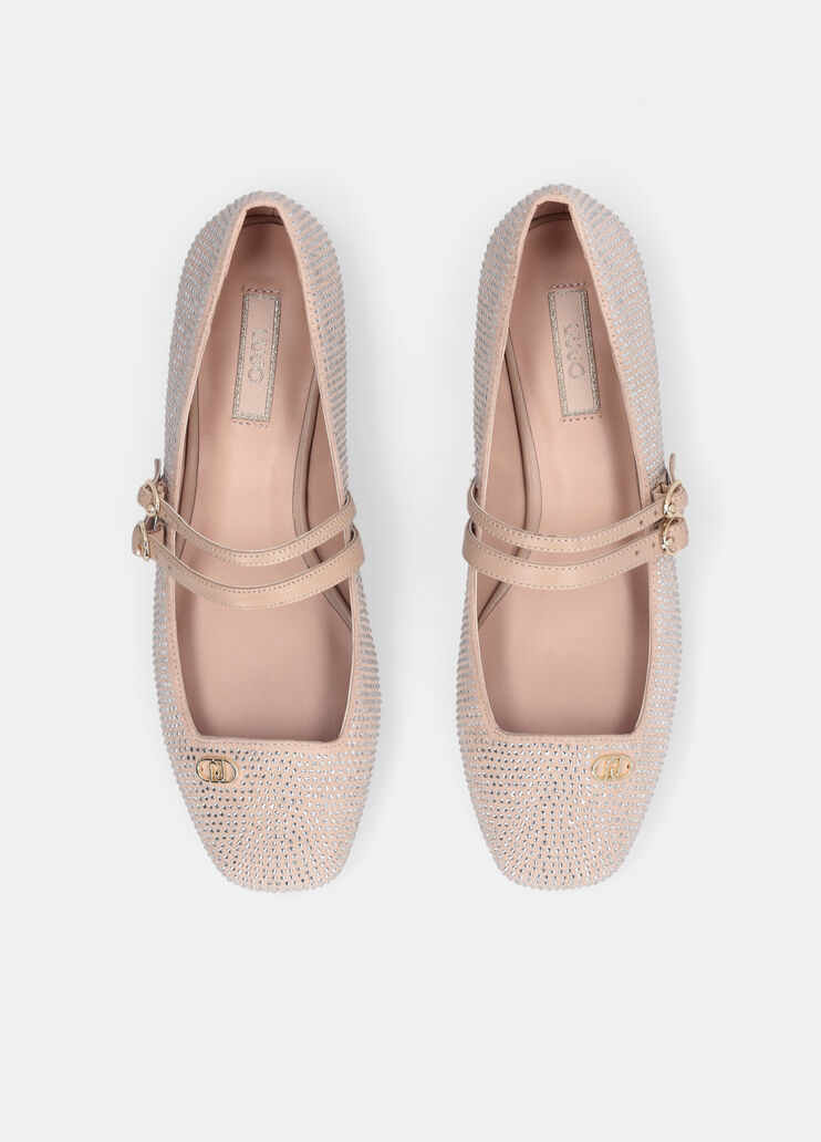 Ballet flats with all-over rhinestones rope Liu Jo - large image number 4
