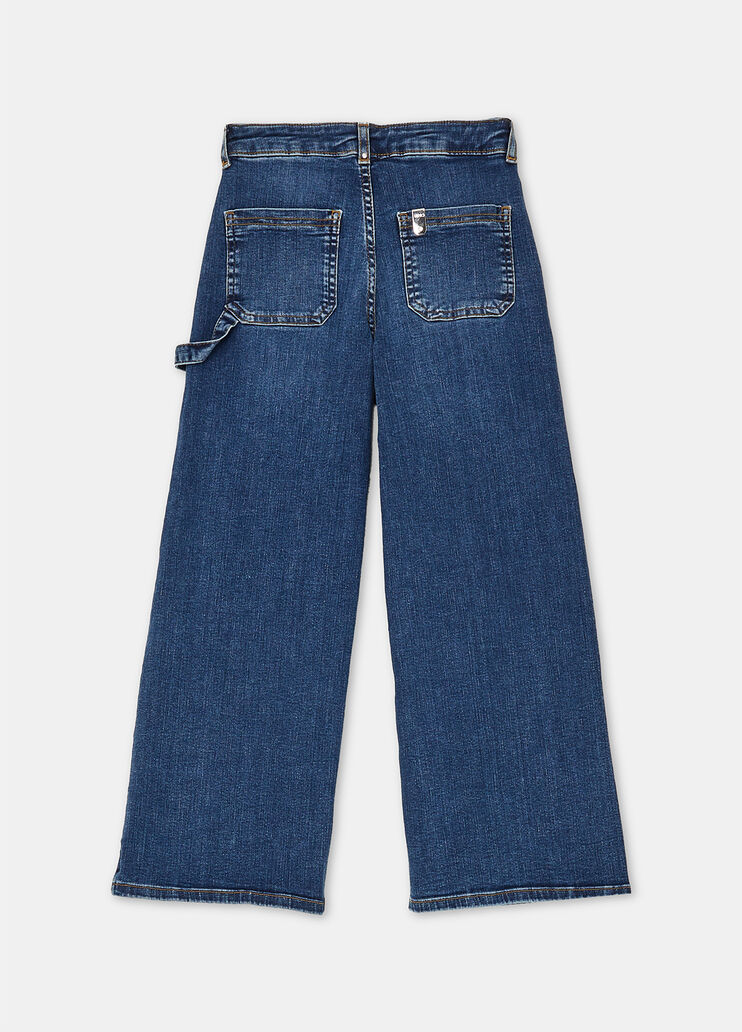 Jean évasé en coton denim bleu foncé Liu Jo - large image number 3 Jean évasé en coton denim bleu foncé Liu Jo - large image number 3