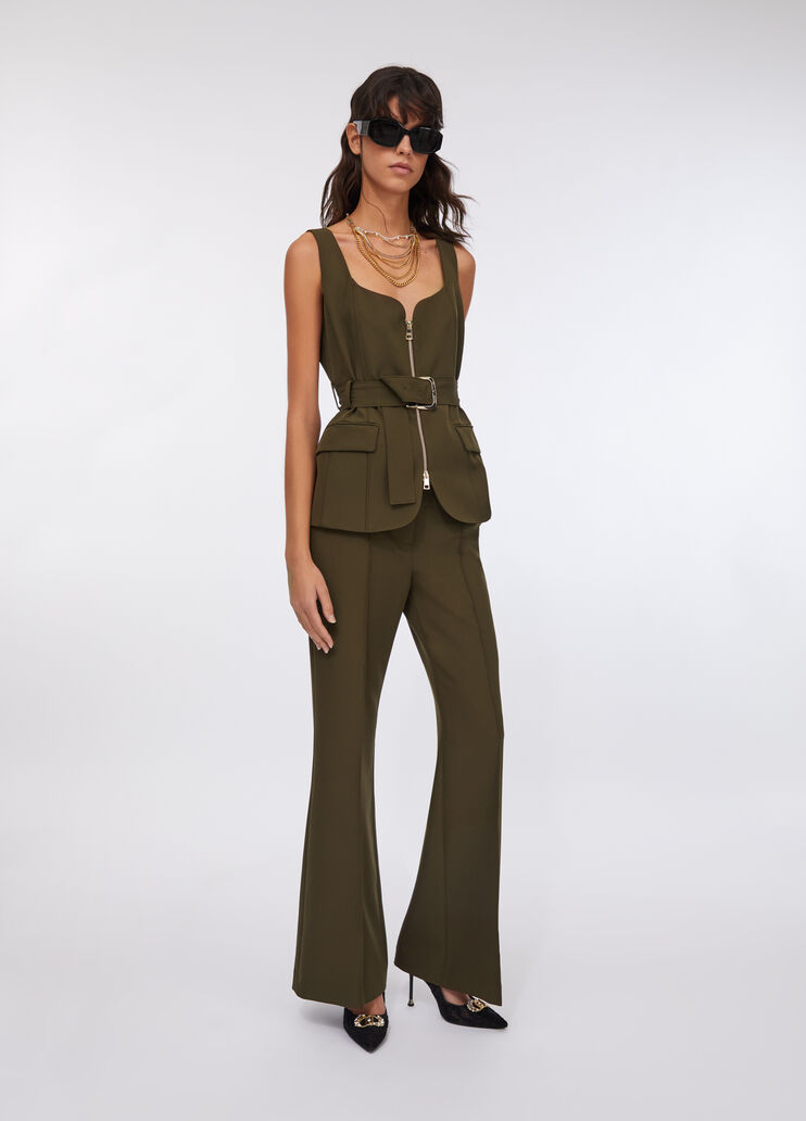 Smart flared trousers pine Liu Jo - medium