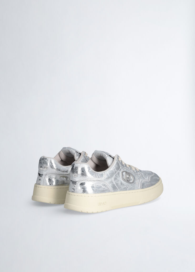 Distressed-effect sneakers silver tone Liu Jo - large image number 3 Distressed-effect sneakers silver tone Liu Jo - large image number 3