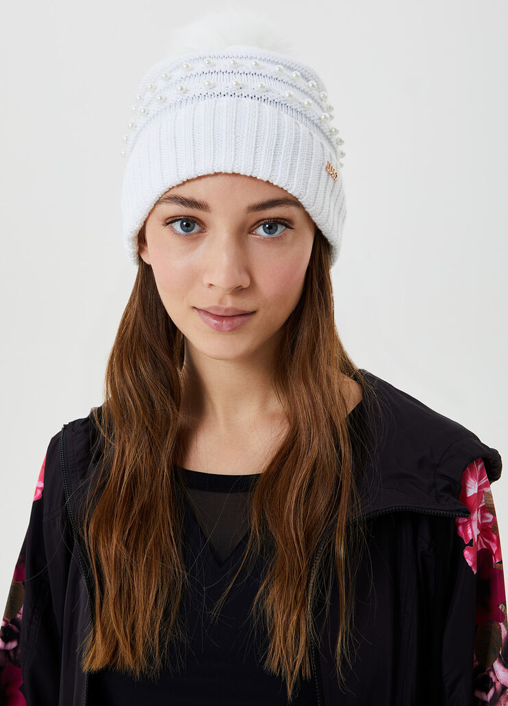 Beret with beads White Liu Jo - large image number 1