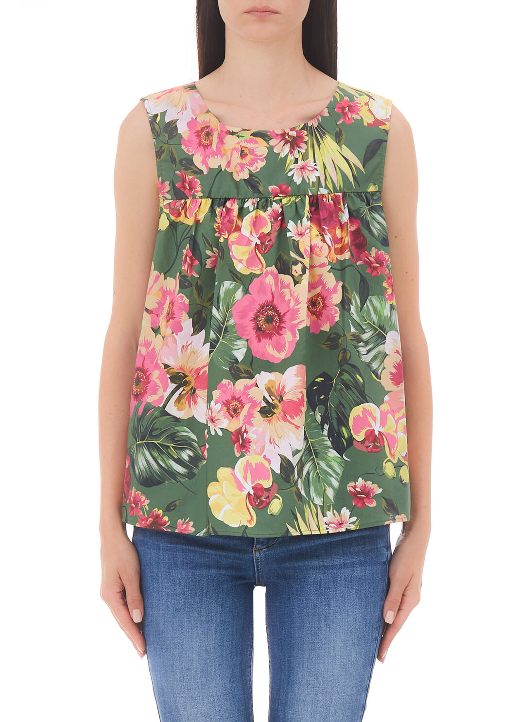 Floral top green with floral print Liu Jo - large image number 0