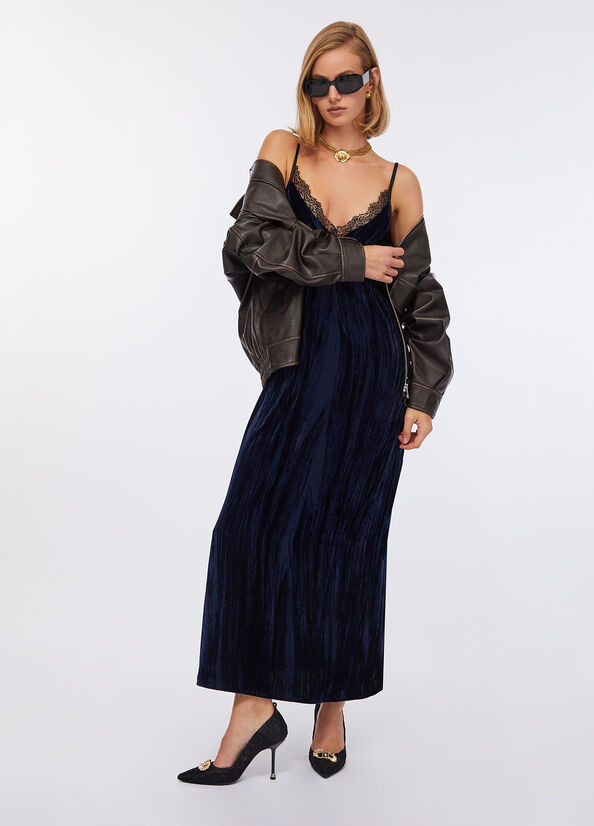 Velvet dress sea blue Liu Jo - medium
