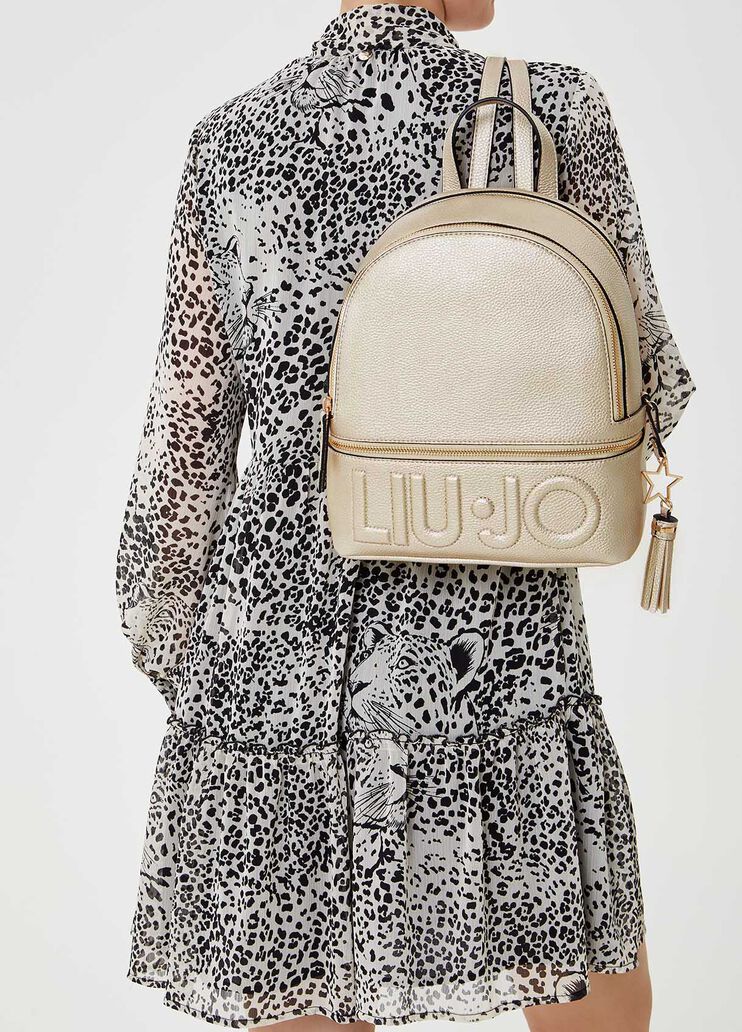 Mochila con logotipo Dorado claro Liu Jo - large image number 1