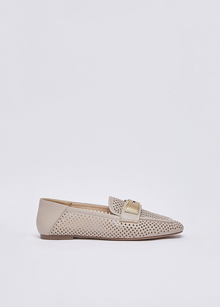 Mocassini in pelle traforata beige Liu Jo - medium