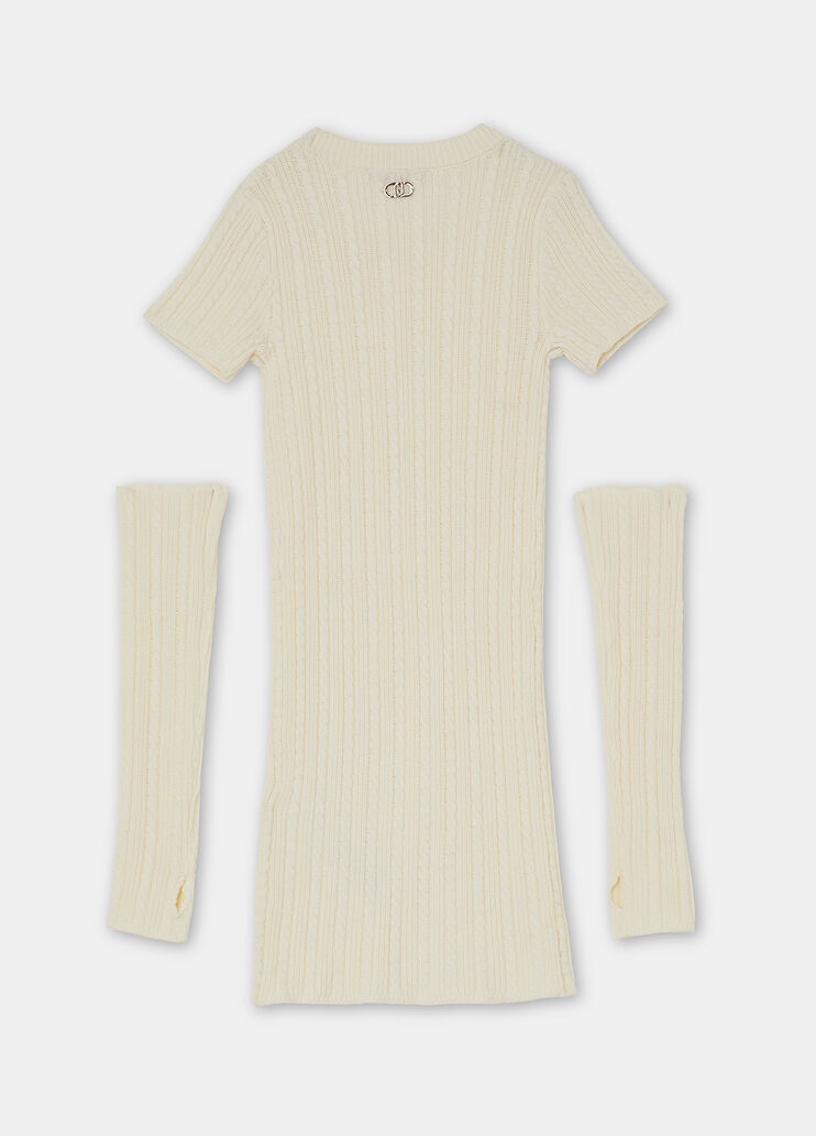 Abito in maglia con cut-out burro Liu Jo - large image number 3