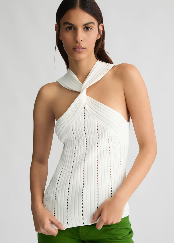 Knit top white wool Liu Jo - medium Knit top white wool Liu Jo - medium