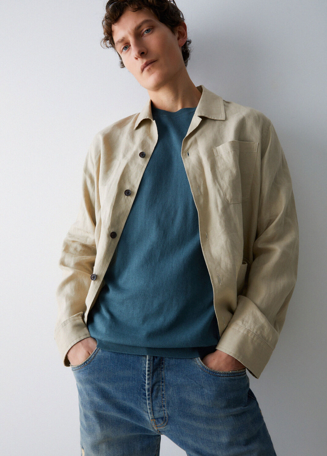 Silk-blend knit T-shirt blue Liu Jo - large image number 3