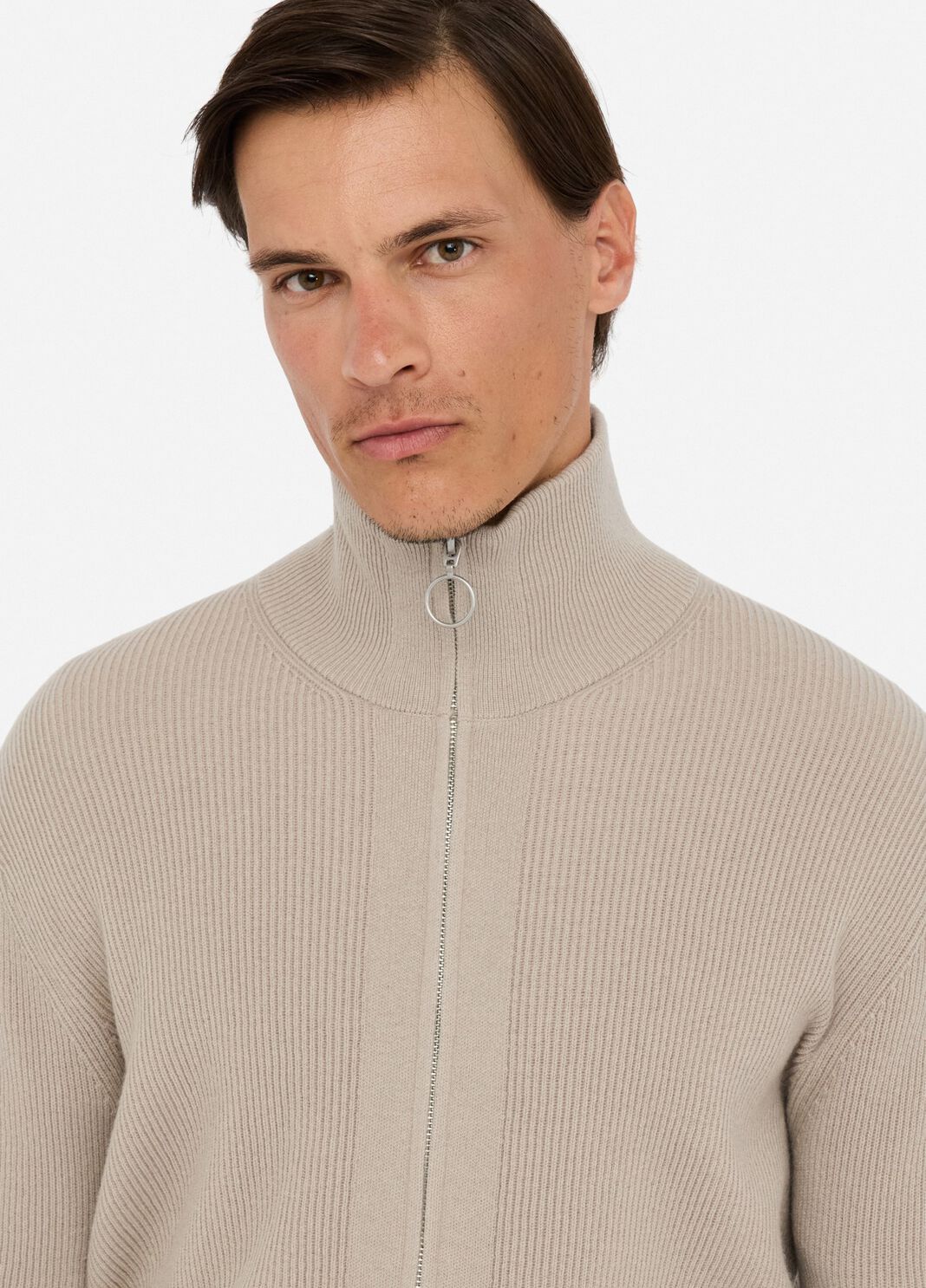 Cardigan aus Wolle und Kaschmir mit Rei&szlig;verschluss Grau Liu Jo - large image number 2