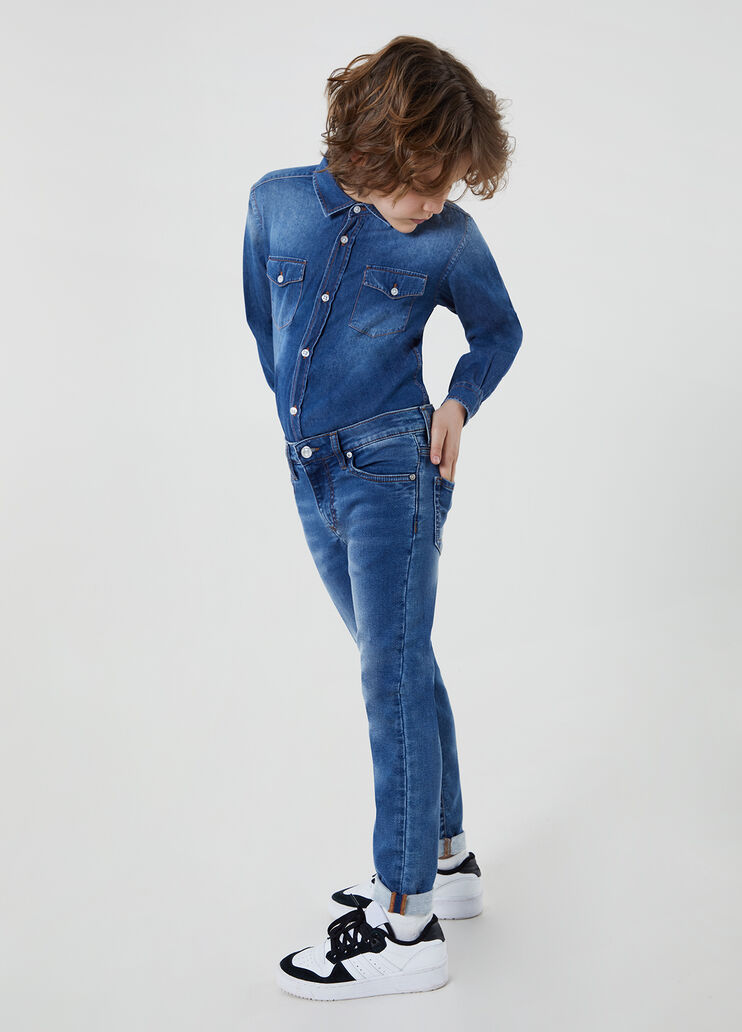 Vaqueros entallados de felpa denim azul vintage Liu Jo - large image number 3 Vaqueros entallados de felpa denim azul vintage Liu Jo - large image number 3