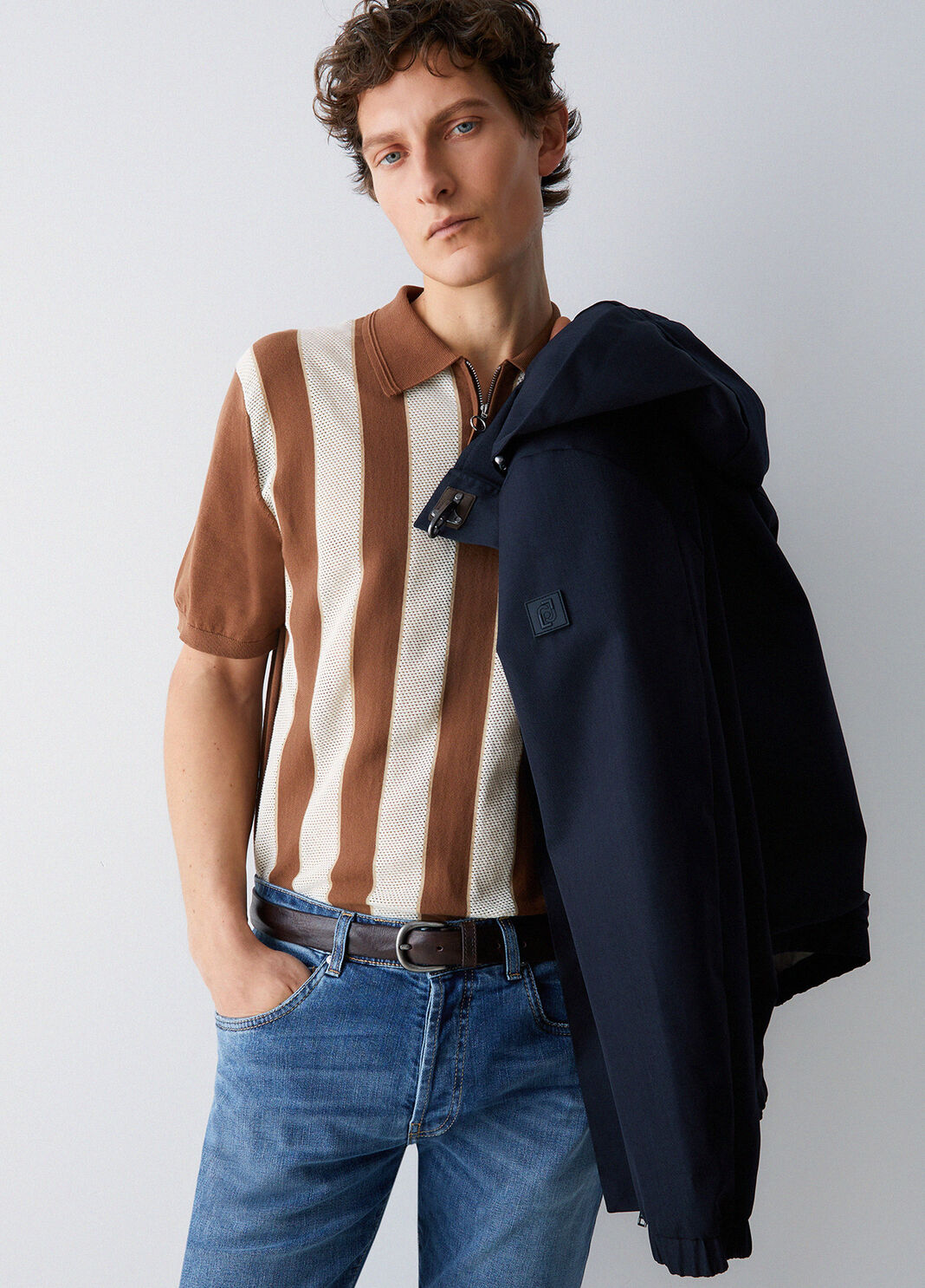 Stripped knit T-shirt brown Liu Jo - large image number 2