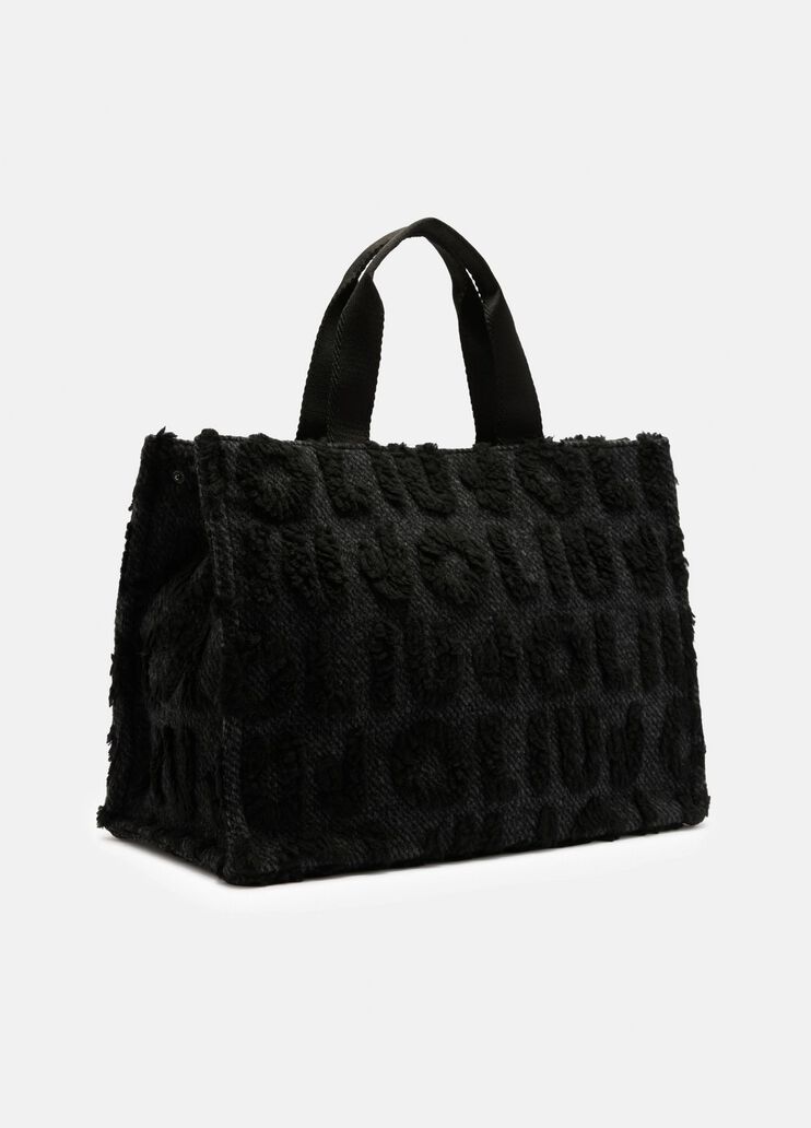 Shopper grand format en laine mélangée noir Liu Jo - large image number 2 Shopper grand format en laine mélangée noir Liu Jo - large image number 2