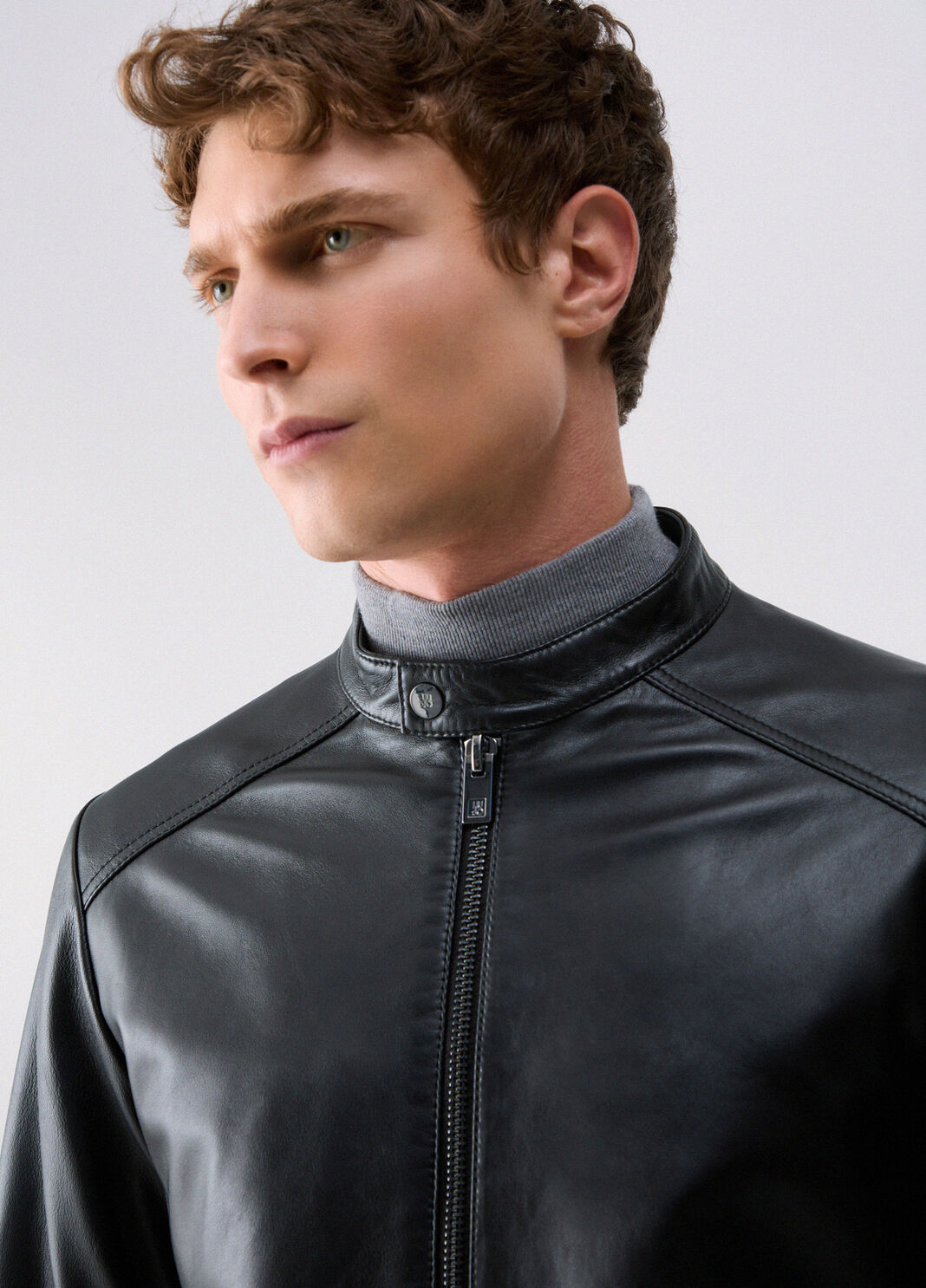 Blouson Biker en Cuir noir Liu Jo - large image number 4