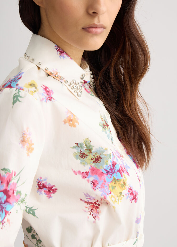 Floral shirt white with flowers Liu Jo - large image number 3 Floral shirt white with flowers Liu Jo - large image number 3