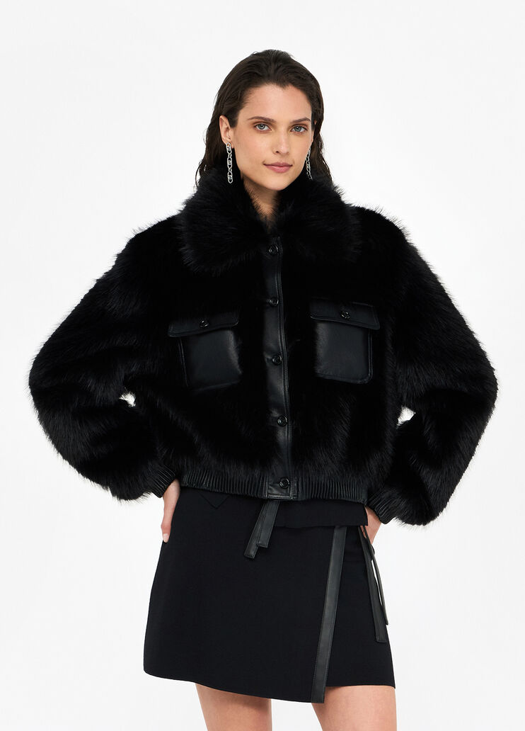 Jacke aus Kunstpelz Schwarz Liu Jo - large image number 0 Jacke aus Kunstpelz Schwarz Liu Jo - large image number 0