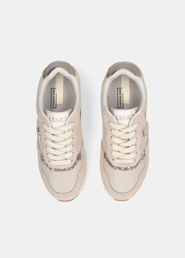 Sneakers avec glitters et mesh chanvre Liu Jo - large image number 3