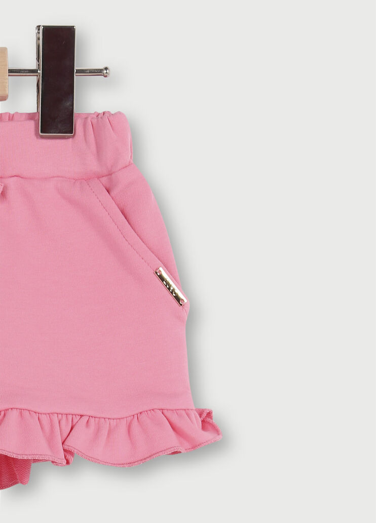 Short in felpa con volants Rosa Liu Jo - large image number 2