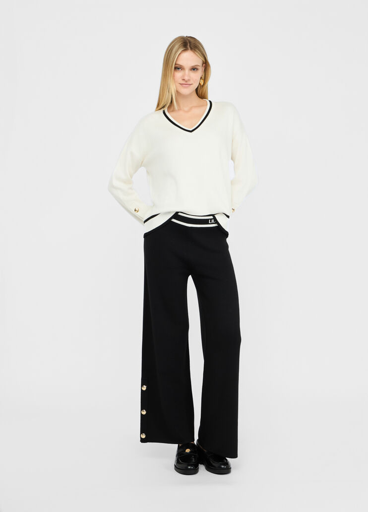 Jersey en mezcla de seda blanco Liu Jo - medium Jersey en mezcla de seda blanco Liu Jo - medium