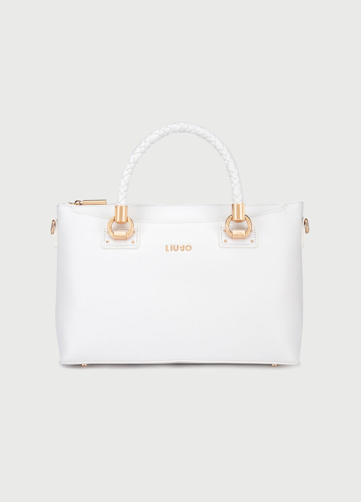 Bag with braided handles Wool White Liu Jo - large image number 0 Bag with braided handles Wool White Liu Jo - large image number 0