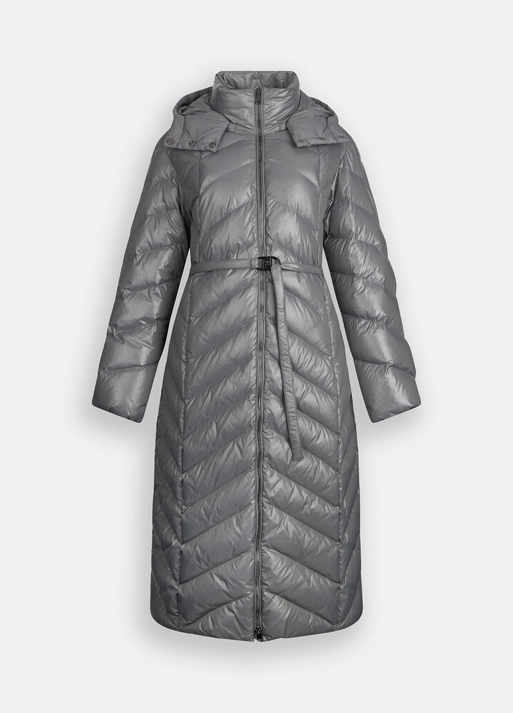 Long down jacket with hood steel Liu Jo - large image number 6