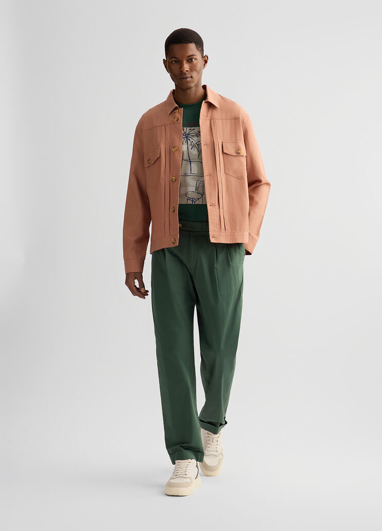 Linen and cotton jacket peach Liu Jo - large image number 5 Linen and cotton jacket peach Liu Jo - large image number 5