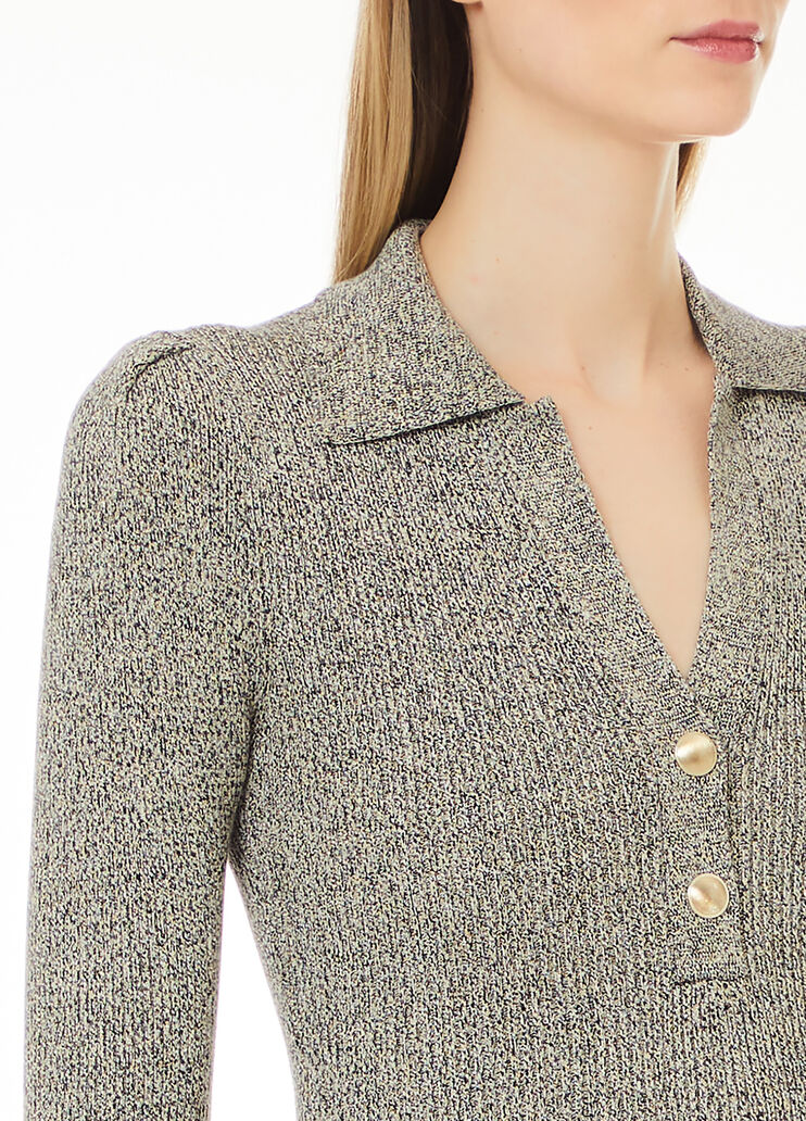 Polo in maglia lurex® grigio Liu Jo - large image number 2