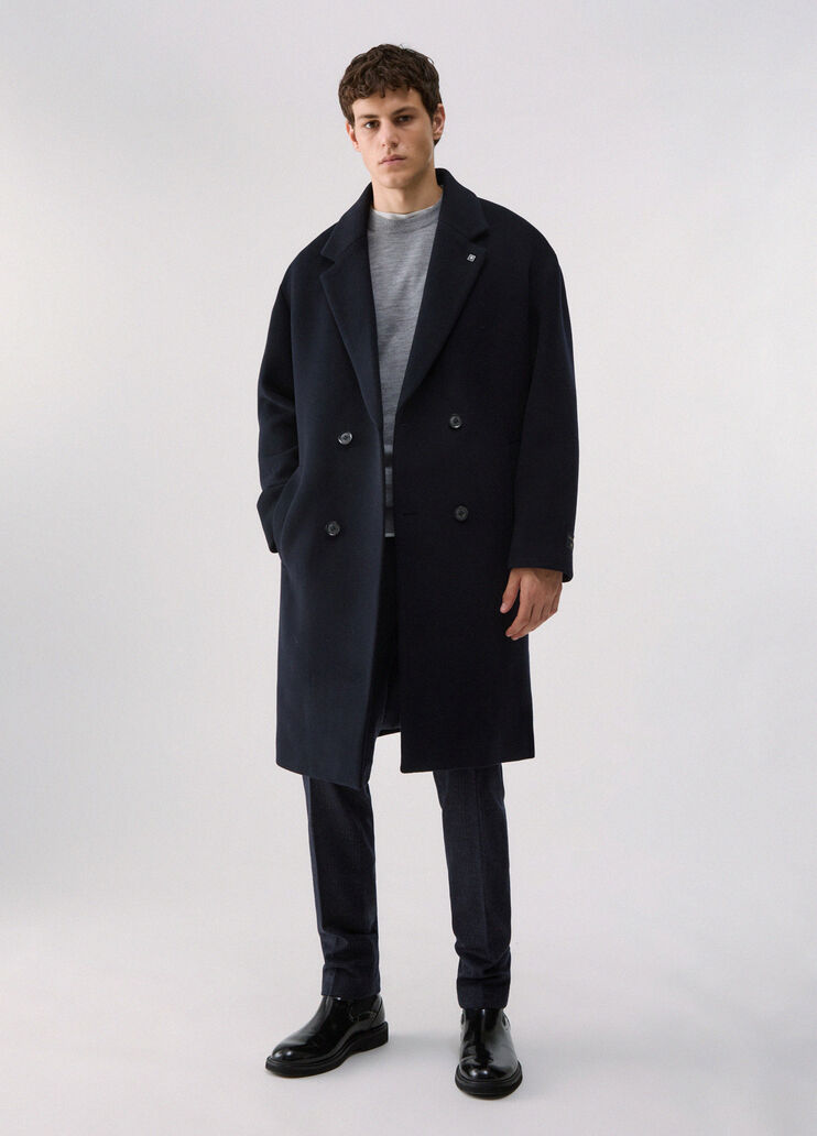 Wool and Cashmere Coat dark blue Liu Jo - medium
