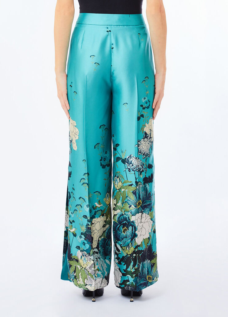 Printed twill trousers light blue Liu Jo - medium
