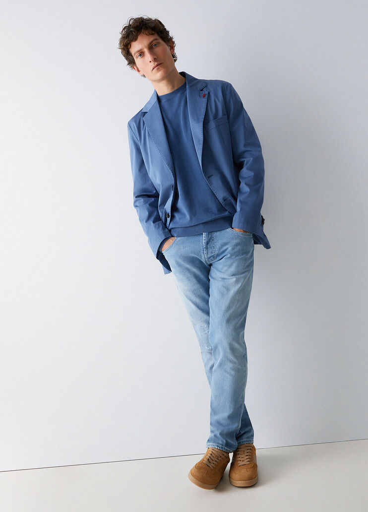 Elegant stretch satin jacket  blue Liu Jo - medium