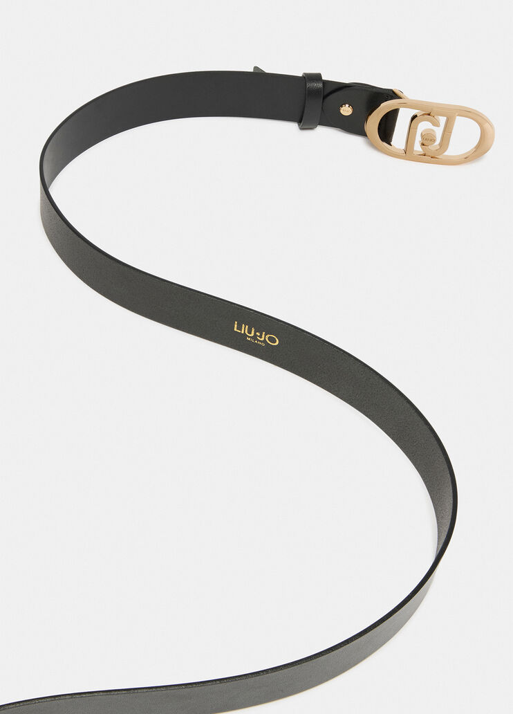 LaPuffy leather belt black/gold Liu Jo - large image number 4