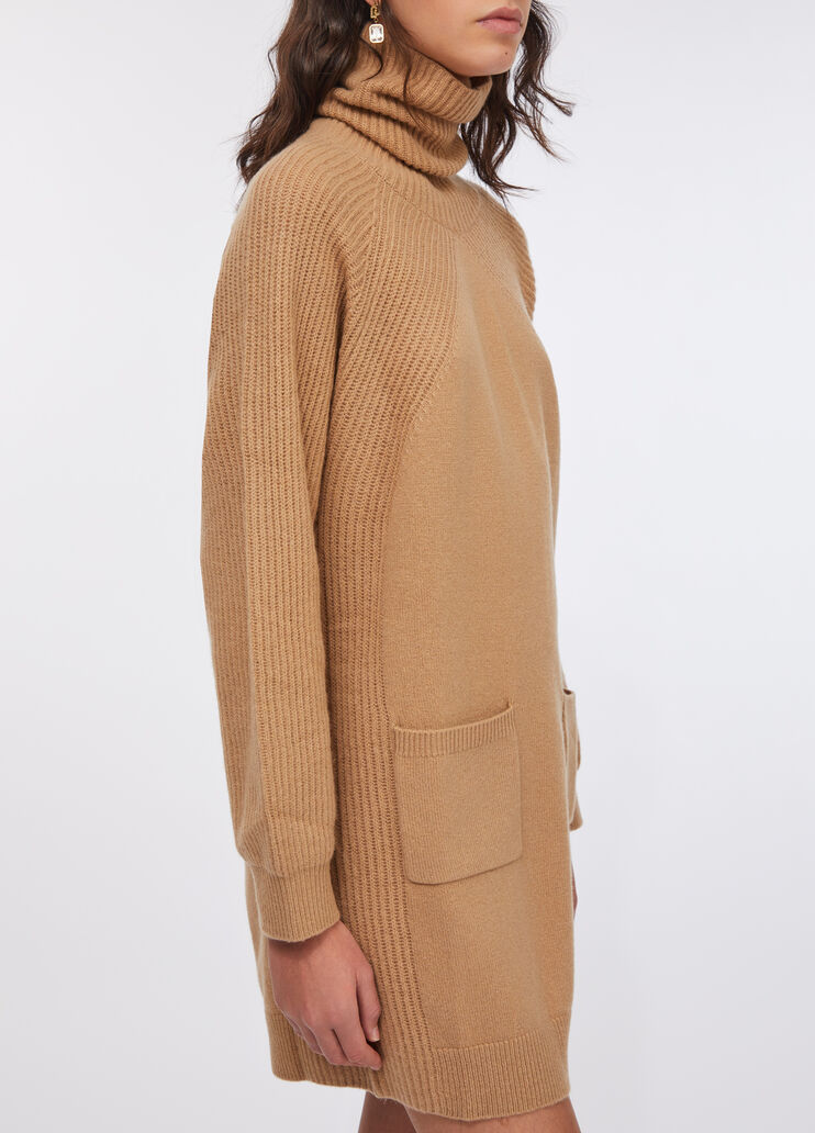 Vestido de punto de 100 % lana beige Liu Jo - large image number 2