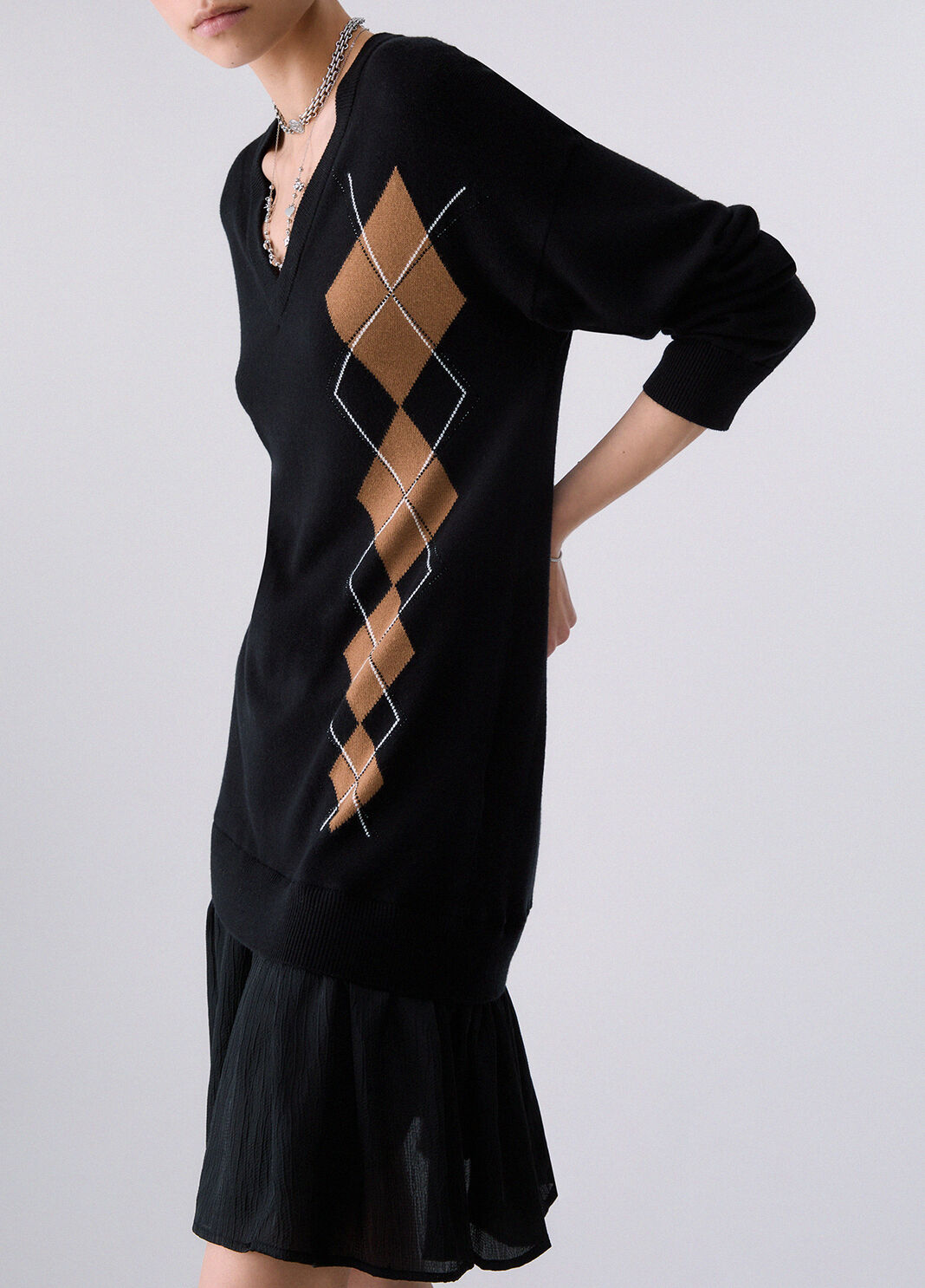 Short knit dress black Liu Jo - large image number 4