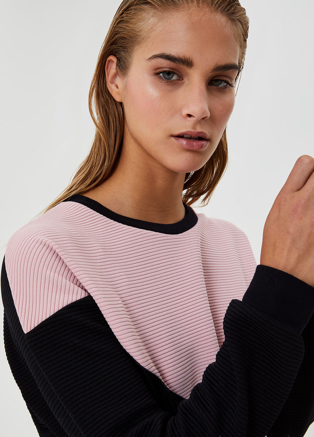 Sweatshirt with inserts and appliqu&eacute;s Pink Liu Jo - large image number 2