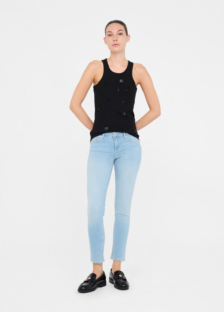 Jean skinny cropped denim bleu foncé Liu Jo - medium Jean skinny cropped denim bleu foncé Liu Jo - medium