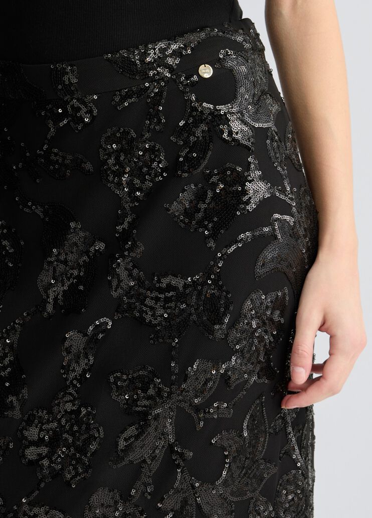 Embellished tulle midi skirt black Liu Jo - large image number 2 Embellished tulle midi skirt black Liu Jo - large image number 2