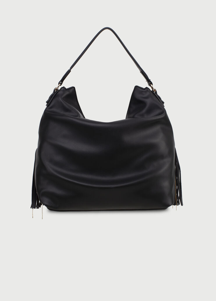Borsa a spalla con frange Nero Liu Jo - large image number 3 Borsa a spalla con frange Nero Liu Jo - large image number 3