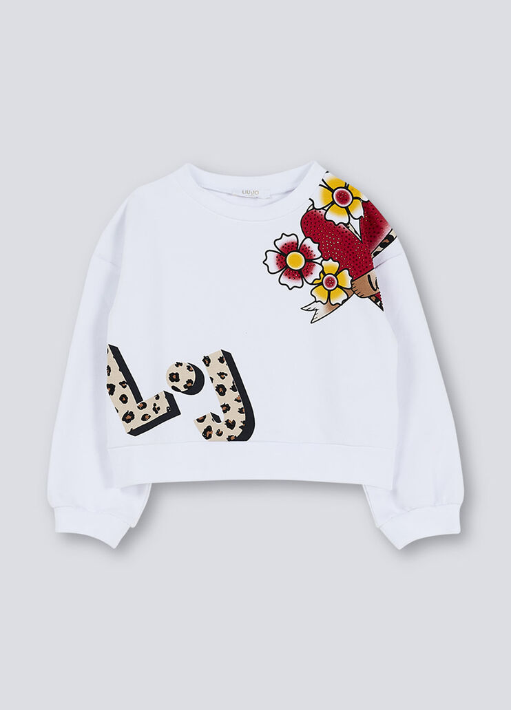 Sweatshirt with print White Liu Jo - large image number 0