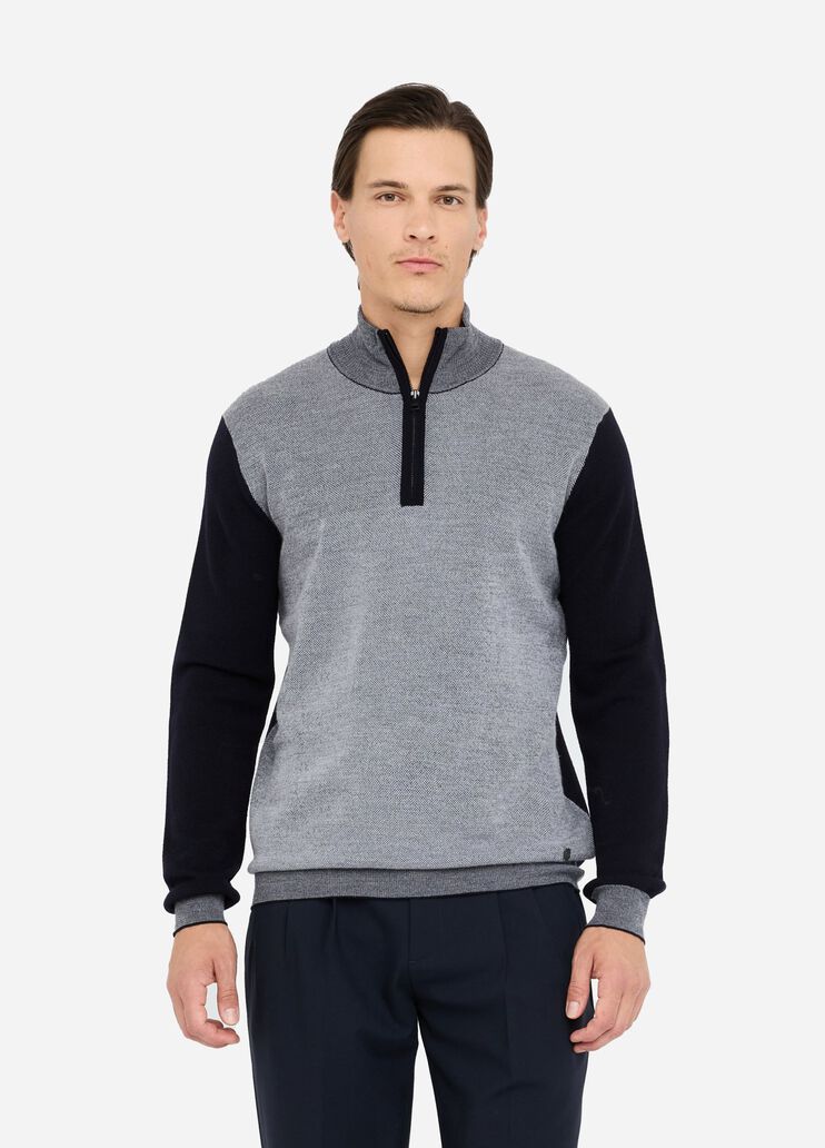 Wollpullover mit Reißverschluss Dunkelblau Liu Jo - medium Wollpullover mit Reißverschluss Dunkelblau Liu Jo - medium
